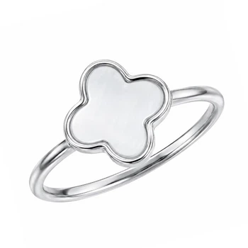 Кольцо серебряное Клевер с эмалью Silver Style 16.5 р. (111420.00 sku:2300103211951)