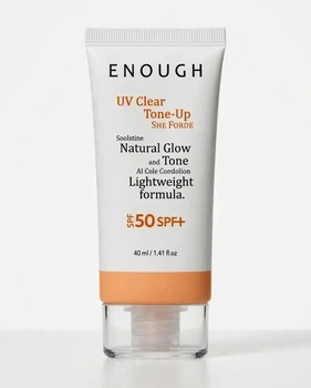 ENOUGH UV Clear Tone-up Sun Cream тонуючий сонцезахисний крем SPF50 PA+++ 50 мл (8809726960566)