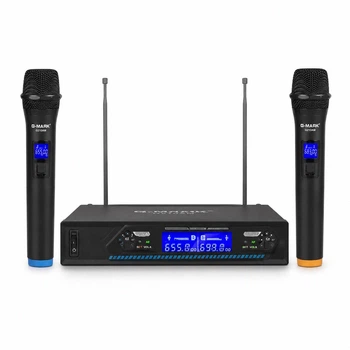 Беспроводная микрофонная система G210V с 2 ручными микрофонами для караоке, выступлений, церкви, встреч и дома