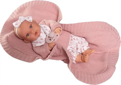 Lalka Antonio Juan Bobas Kika płacząca z kocykiem 27 cm AJ11325 (8435083611348)