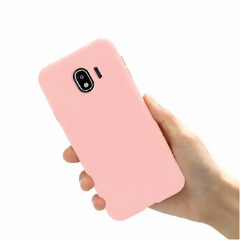 Силиконовый чехол для Samsung J2 2018 защита от ударов розовый для молодежи и активного образа жизни