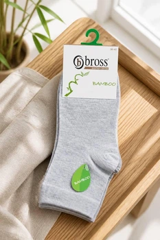Женские носки бамбук Bross р 36-40 арт 09505 Серые