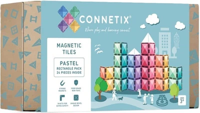 Магнітний конструктор Connetix Pastel Rectangle Pack 24 елементи CT-P-00024-RE (0850036293293)