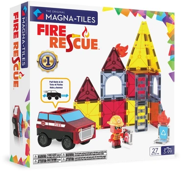 Магнітний конструктор Magna-Tiles Fire Rescue 27 елементів 90360 (0850025176521)