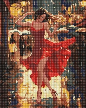 Diamentowa mozaika Ideyka Taniec w deszczu 40 x 50 cm (AMO8178) (4823104375104)