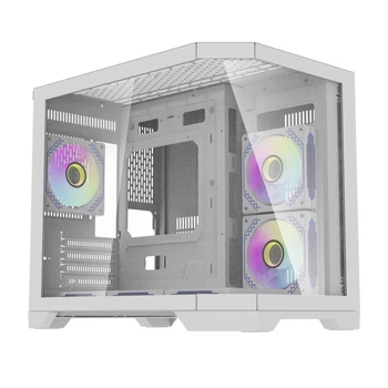 Computer Case Darkflash FT418 White with 6 ARGB Fans (6926170048342)