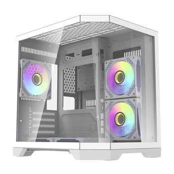 Корпус компьютерный Darkflash FT350 + 5 вентиляторов ARGB White