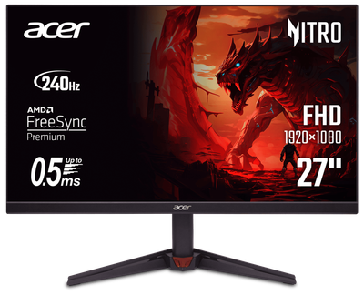 Монітор TFT ACER 27" Nitro VG270W3bmiipx (UM.HV0EE.309) IPS FHD 240Hz 2*HDMI DP MM Black