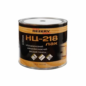 Лак нитроцелюлозный мебельный НЦ-218 Khimrezerv PRO глянцевый 1.9кг 2л