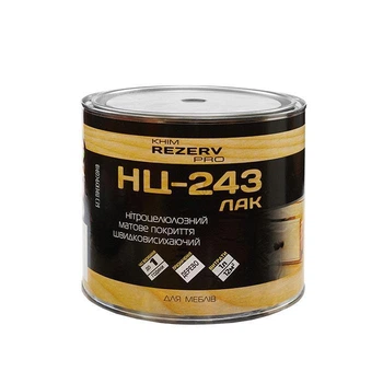Лак нитроцелюлозный мебельный НЦ-243 Khimrezerv PRO матовый 0.8кг 860мл