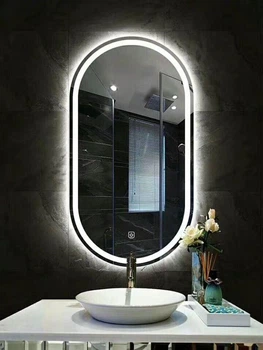 Зеркало овальное LANA 2Fo капсульное с сенсорной кнопкой с фронтально-фоновой LED подсветкой 500х1000 мм (203050-100)