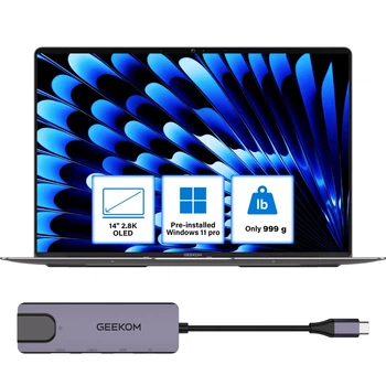 Ноутбук GEEKOM X14 Pro 14" 2.8K 120Hz OLED, Intel® Core™ U5 125H, RAM 32GB DDR5, SSD 1TB, WIN11 Pro (GEEKBOONX14PROU5125U-321-US)