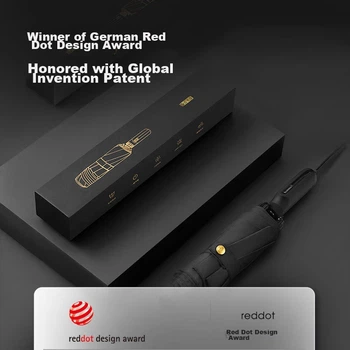 Зонт JD Original President Max Black Technology Smart Electric 115 см чёрный