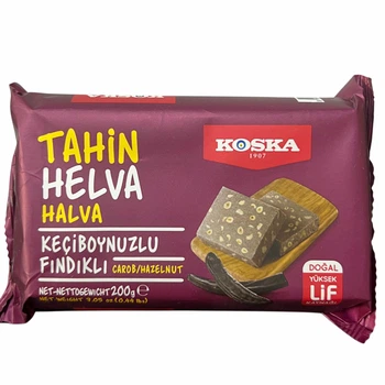 Халва кунжутна Koska Tahin Helva з керобом та фундуком, 200 г