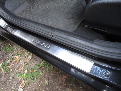 Накладки хромированные на дверные пороги (4шт) Dacia/Renault Logan 2004-2012, Carmos, 6450018