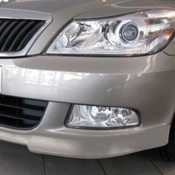 Накладка на передний бампер Skoda Octavia A5 2009-2013 (2 элемента) AVTM SKOA5133NZB