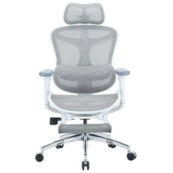 Офисное кресло с подставкой для ног Sihoo DORO C300L Mesh White