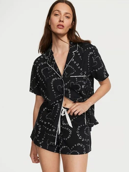 Женская фланелевая пижама Victoria’s Secret Flannel Short Pajama Set, размер S
