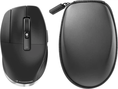 Беспроводная мышь 3Dconnexion CadMouse Pro Wireless Left / Bluetooth / Радиоканал / 7200 DPI / 7 кнопок / Инерционное колесо / Съемный кабель / Черная (3DX-700079) (102028017) - Б/У