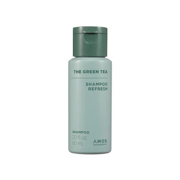 Освіжальний шампунь для тонкого волосся AMOS Professional The Green Tea Shampoo Refresh, 60 мл