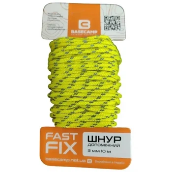 Шнур вспомогательный Base Camp Whipcord 3 мм 10 м Green (1033-BCP 63200)