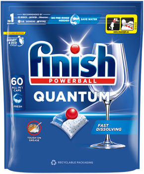 Капсули для посудомийних машин FINISH Quantum All in 1 60 шт (5908252004881/15908252004888/4002448144595)