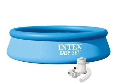 Детский надувной круглый бассейн Intex 28122 305х76 см Easy Set ПВХ открытый синий (21-9-28122)
