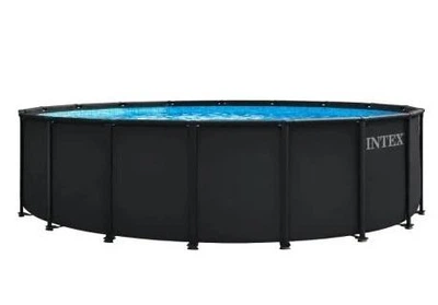 Круглый каркасный бассейн Intex 26330 549 x 132 см семейный из ПВХ серый (21-9-26330-0)