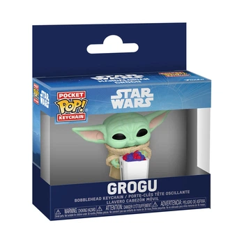 Ігрова фігурка на кліпсі FUNKO POP! серії "Мандалорець і Ґроґу" - ҐРОҐУ З ПОПКОРНОМ