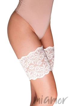 Бандалетки на стегна мереживні Panna Bands Lace BDL002 (2 пари) L Білий