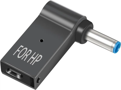 Переходник для зарядки ноутбука HP Type-C на DC (4.5x3.0 мм) PD 100W Триггер для повербанка (Синий носик) (0162/4530hp)