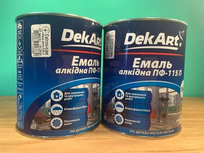Емаль DekArt ПФ-115 Світло-сіра 0,9 кг