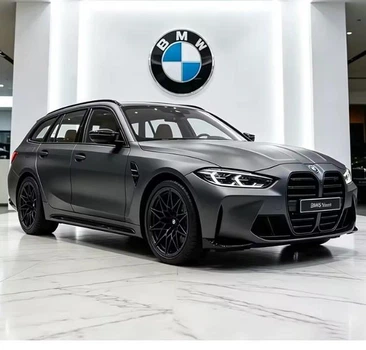 Колекційна лита металева модель автомобіля Bburago 1:24 BMW M3 CS Touring (G81) 2023 сірий-матовий 20 см
