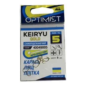Крючок Optimist Keiryu Gold (самопідсекаючий) № 5,40049005