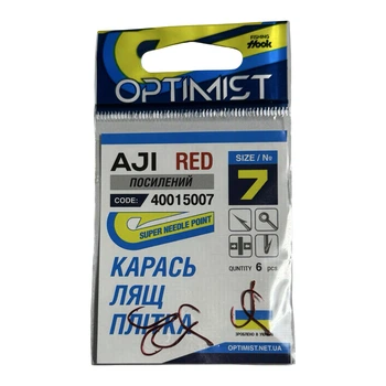 Гачок Optimist AJI Red (посилений) № 7,40015007