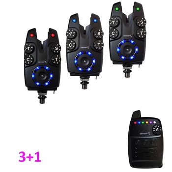 Набор сигнализаторов поклёвки World4Carp Sensor X 3+1 пейджер,WC360-3