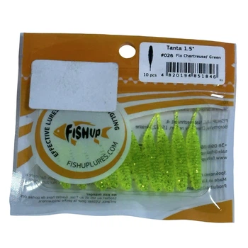 Силіконова приманка FishUp Tanta 1.5" (10pcs.), #026 - Flo Chartreuse/Green,10013119