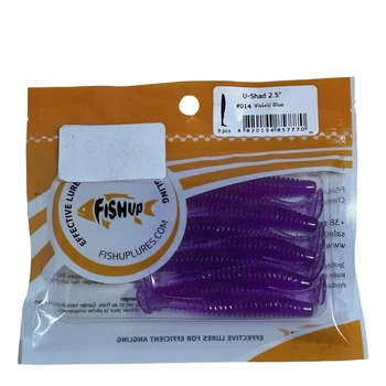 Силиконовая приманка FishUp U-Shad 2.5" (9pcs.), #014 - Violet/Blue,10022103