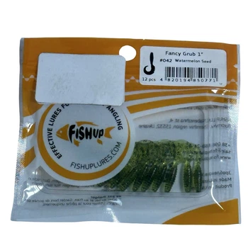 Силіконова приманка FishUp Fancy Grub 1" (12pcs.), #042 - Watermelon Seed,10014109