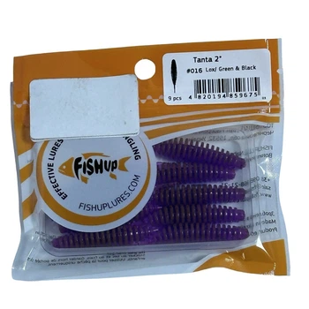 Силіконова приманка FishUp Tanta 2" (9pcs.), #016 - Lox/Green & Black,10068104