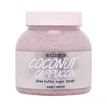 Сахарный скраб с маслом ши и перлитом HOLLYSKIN Coconut Cappuccino 300 мл