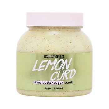 Сахарный скраб с маслом ши и перлитом HOLLYSKIN Lemon Curd 300 мл