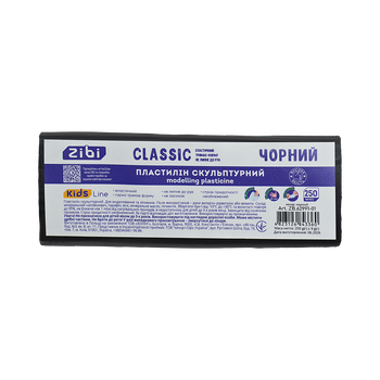 Пластилин скульптурный CLASSIC ZiBi 250 г черный (ZB.62991-01)