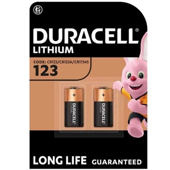 Батарейка CR123 Duracell 3V, блистер (2 шт)