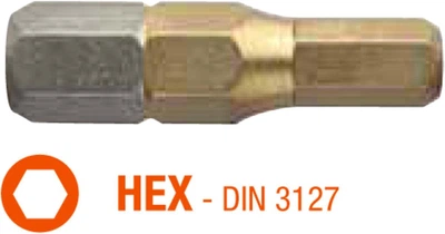 Біти USH ISOTIN HEX 4 x 25 мм з титановим покриттям 10 шт UUSG0212072
