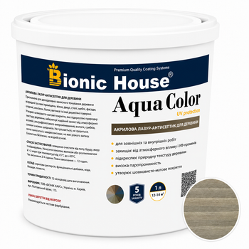 Лазур для дерева Bionic House Aqua Color UV Protect Вільха (Alder) 0,8л