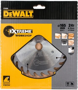 Пиляльний диск DeWalt Extreme Workshop 165 x 20 мм DT4026-QZ (5035048056783)