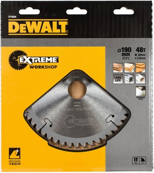 Пиляльний диск DeWalt Extreme Workshop 40T 190 x 30 мм DT4094-QZ (5035048057254)