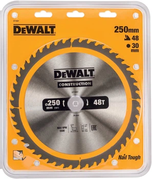 Tarcza pilarska DeWalt Construction 48T 250 x 30 mm DT1957-QZ (5035048095744)