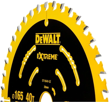 Пиляльний диск DeWalt Extreme 40T 165 x 20 мм DT10640-QZ (5035048085837)
